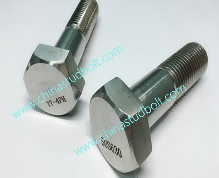 ASTM B564 17-4PH S17400 Hex bolt,Alloy 630 1.4542 Hex Bolt