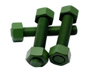 zinc plating with xylan 1424 green PTFE Coated A320-L7 Stud bolts A194-7L Hex nuts