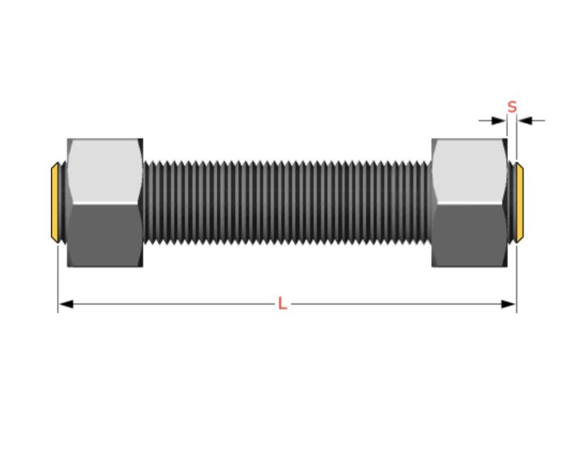 Stud Bolts Dimensions Chart For Rf Rtj Flanges Asme B Stud Bolt